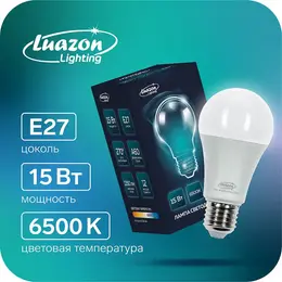 Лампа светодиодная , a60, 15 вт, e27, 1350 лм, 6500 к, свечение холодное белое