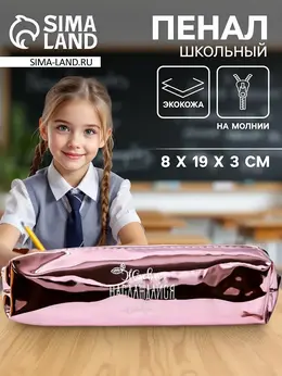 Пенал школьный, искусственная кожа