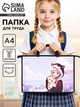 Папка для труда, а4, пластиковая, 33.5×23.5×5.5 см