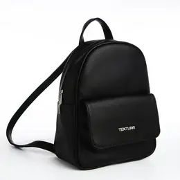 Рюкзак-мини женский textura, на молнии, размер 22×10×28 см, черный Рюкзак-мини женский textura, на молнии, размер 22×10×28 см, черный