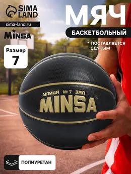 Баскетбольный мяч , клееный, 8 панелей, р. 7, pu, бутиловая камера