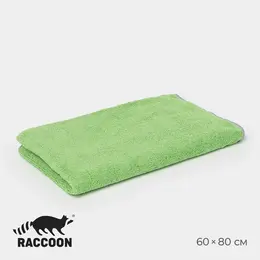 Тряпка для пола , 250 г/м², 60×80 см, микрофибра, с оверлоком, 1 шт., зеленая