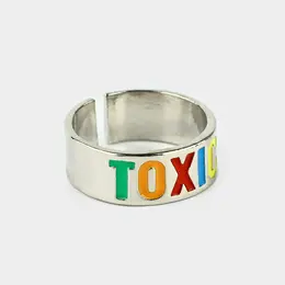 Кольцо металлическое toxic, 1.7 см
