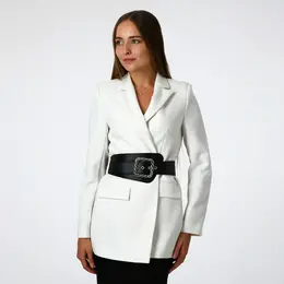 Ремень-корсет женский широкий, на резинке, 90×11.5 см, пряжка металл, серебристая, черный Ремень-корсет женский широкий, на резинке, 90×11.5 см, пряжка металл, серебристая, черный