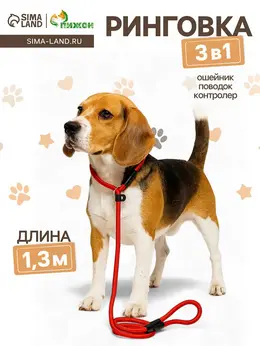Ринговка для собак, 130×1 см, красная Ринговка для собак, 130×1 см, красная
