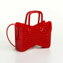 Сумка детская для девочки без застежки, цвет красный