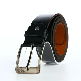 Ремень мужской, ширина 3.5 см, винт, пряжка металл, черный