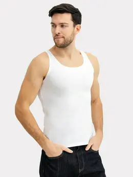 Майка мужская в белом цвете