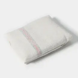 Тряпка для мытья пола , вискоза-хпп, с оверлоком, 75×100 см, плотность 220 г/м², белая