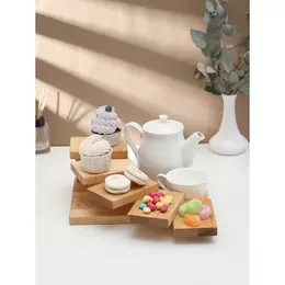 Доска для подачи с подиумами , 28×19.5×11 см, 5 ступеней, пропитана маслом, дерево береза