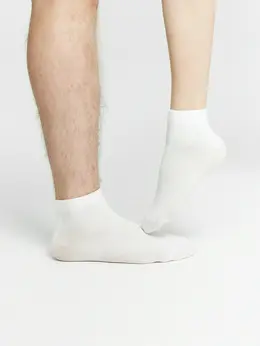 Носки унисекс белые с силиконовой пяткой