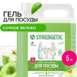 Средство для мытья посуды , антибактериальный гель, биоразлагаемый, яблоко, 5 л