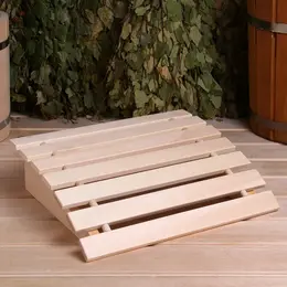Подголовник для бани и сауны, 31×35×9.5 см, деревянный, анатомический,