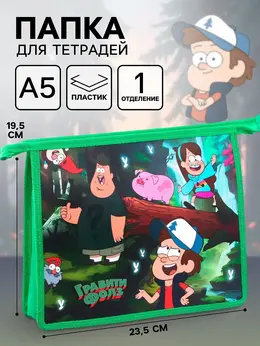 Папка для тетрадей а5, на молнии,
