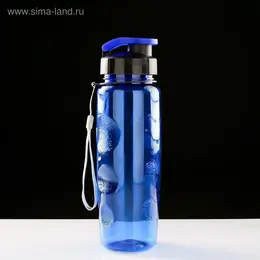 Бутылка для воды спортивная, 650 мл, 23×7 см, синяя Бутылка для воды спортивная, 650 мл, 23×7 см, синяя
