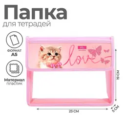 Папка для тетрадей, а5, пластиковая, 23×19×5 см Папка для тетрадей, а5, пластиковая, 23×19×5 см