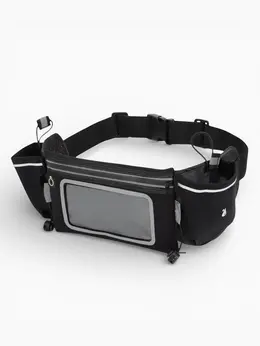 Сумка поясная туристическая, влагозащитная, 52×13 см, черная