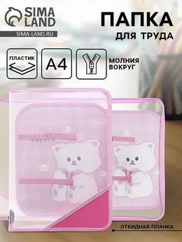 Папка для труда, а4, пластиковая, 23×32.5×2.5 см