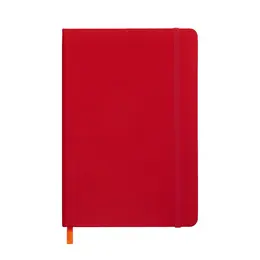 Ежедневник недатированный a5, 140 л, клетка, кожзам, на резинке, черный срез, красный