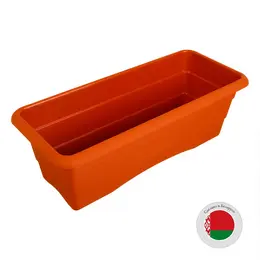 Ящик балконный для цветов, 6 л, 40×17×13.5 см, пластиковый, цвет терракот