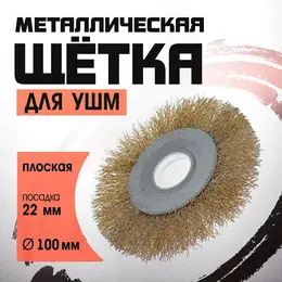 Щетка металлическая для ушм , плоская, посадка 22 мм, 100 мм Щетка металлическая для ушм , плоская, посадка 22 мм, 100 мм