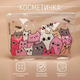 Косметичка из прозрачного pvc 21 х2 х14 см