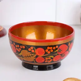 Пиала дерево хохлома, 13×7 см, 300 мл