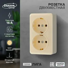 Розетка двухместная luazon lighting