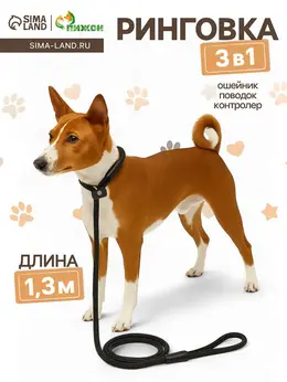 Ринговка для собак, 130×0.8 см, черная