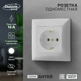 Розетка одноместная luazon lighting