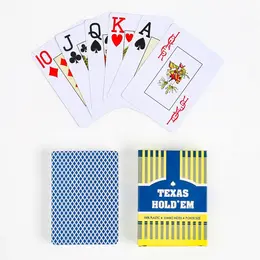 Карты игральные пластиковые, колода 54 шт., 9×6.6 см, синяя рубашка Карты игральные пластиковые, колода 54 шт., 9×6.6 см, синяя рубашка