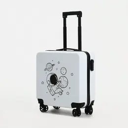 Чемодан детский на колесах 39 л (s), на молнии, с кодовым замком, 4 колеса, белый