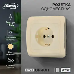 Розетка одноместная luazon lighting