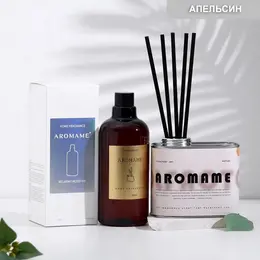 Набор диффузор ароматический aromame, аргентинский сладкий апельсин 500 мл прямоуг банка