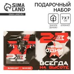 Подарочный набор, блокнот и значок
