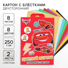 Цветной картон с блестками, а4, 8 листов, 8 цветов, немелованный, двусторонний, в папке, 250 г/м², Цветной картон с блестками, а4, 8 листов, 8 цветов, немелованный, двусторонний, в папке, 250 г/м²,