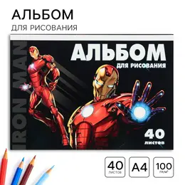 Альбом для рисования а4, 40 листов, на склейке,