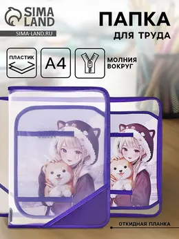 Папка для труда, а4, пластиковая, 23×32.5×2.5 см