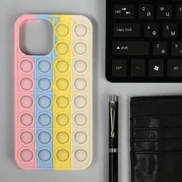 Чехол pop it для iphone 12 pro max, силиконовый, разноцветный
