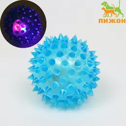 Мяч светящийся для собак средний, tpr, 5,5 см, голубой Мяч светящийся для собак средний, tpr, 5,5 см, голубой