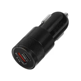 Зарядное устройство в прикуриватель , 12-24 в, usb, type-c 3.1 а, черное