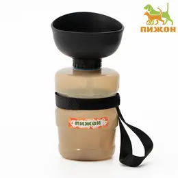 Поилка прогулочная, 520 мл, 15×7×7, пластик, бежевая Поилка прогулочная, 520 мл, 15×7×7, пластик, бежевая
