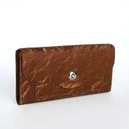 Кошелек женский на магните, 19×2.5×9 см, коричневый