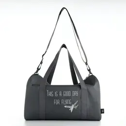 Сумка дорожная на молнии textura, маленький размер, серая Сумка дорожная на молнии textura, маленький размер, серая