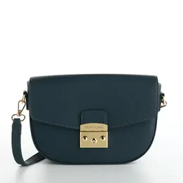 Сумка женская мессенджер textura на клапане, 23×6×15 см, синяя Сумка женская мессенджер textura на клапане, 23×6×15 см, синяя