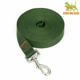 Поводок брезентовый, 5 м × 2.5 см, темно-зеленый