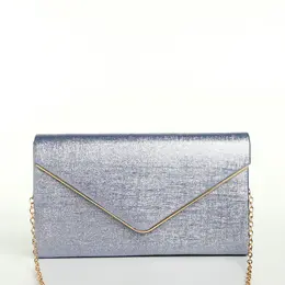 Сумка-клатч женская вечерняя на магните, на золотистой цепочке, мерцающая, светло-синяя Сумка-клатч женская вечерняя на магните, на золотистой цепочке, мерцающая, светло-синяя