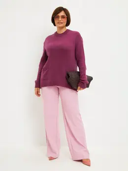 Свитер больших размеров оверсайз удлиненный Свитер больших размеров оверсайз удлиненный