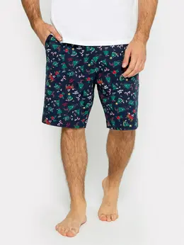 Шорты мужские синие с принтом