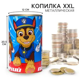 Копилка металлическая, xxl, 20,5 см х 12 см х 12 см